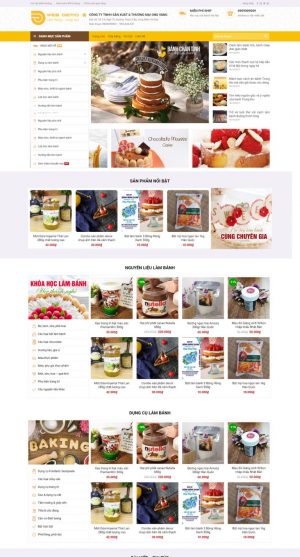 Theme WordPress bánh kem