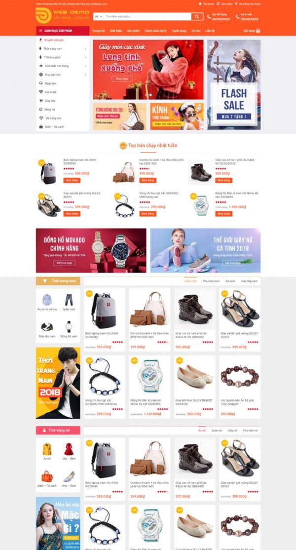 Theme WordPress shop thời trang