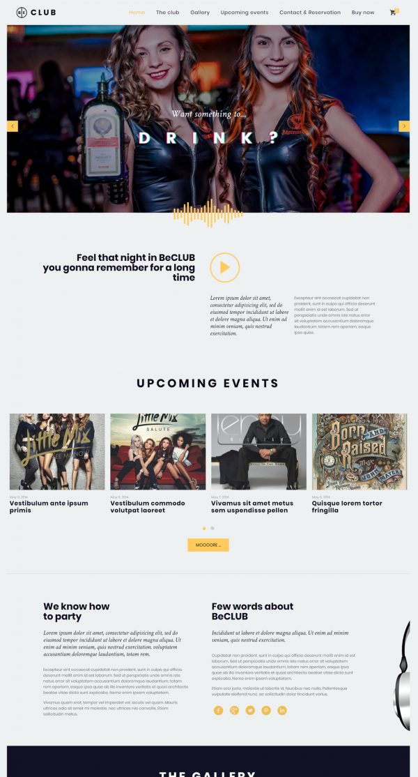 Theme WordPress quốc tế Club