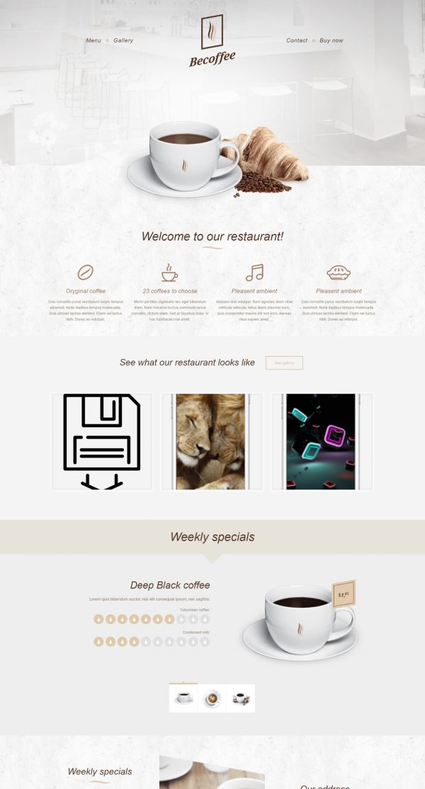 Theme WordPress quốc tế coffe