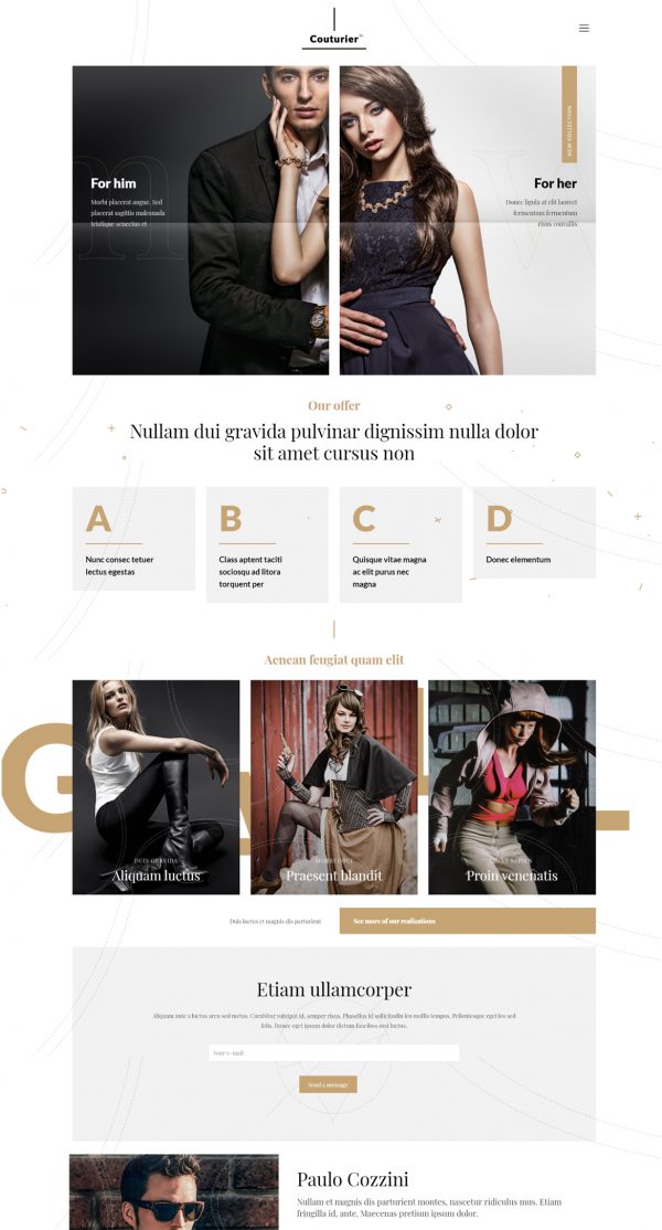 Theme WordPress quốc tế Couturier