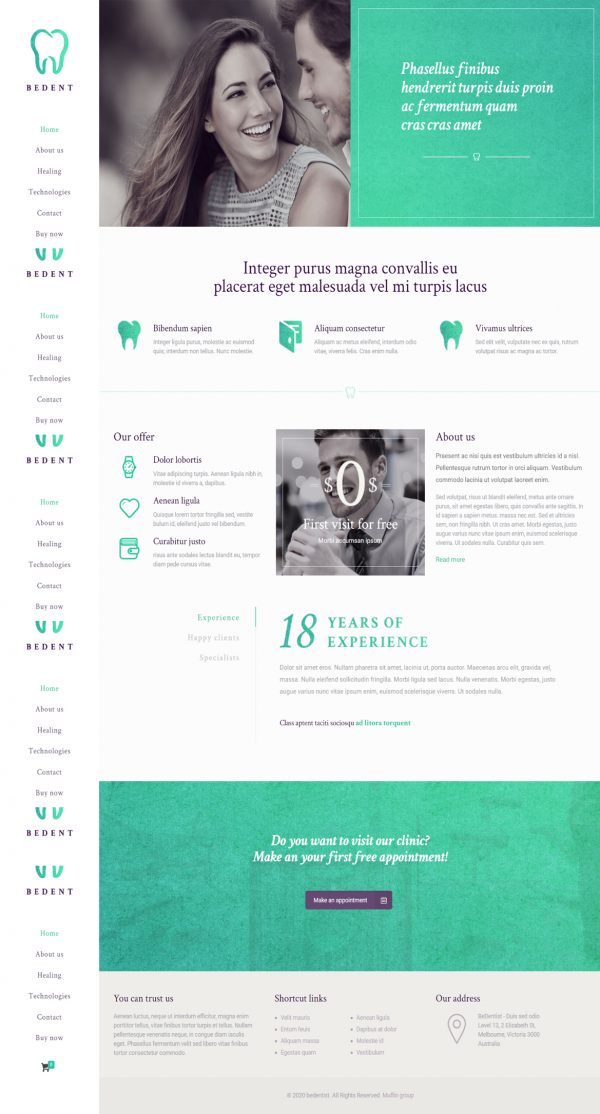 Theme WordPress quốc tế Dentist