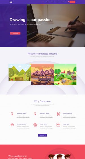 Theme WordPress quốc tế Drawing