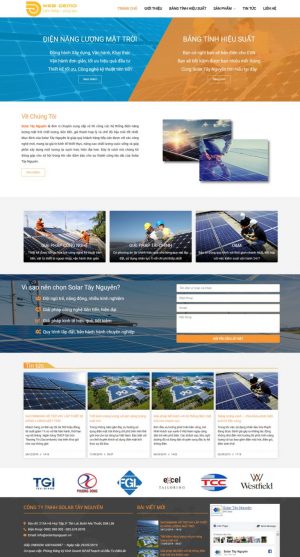 Theme WordPress Năng lượng mặt trời chuyên nghiệp