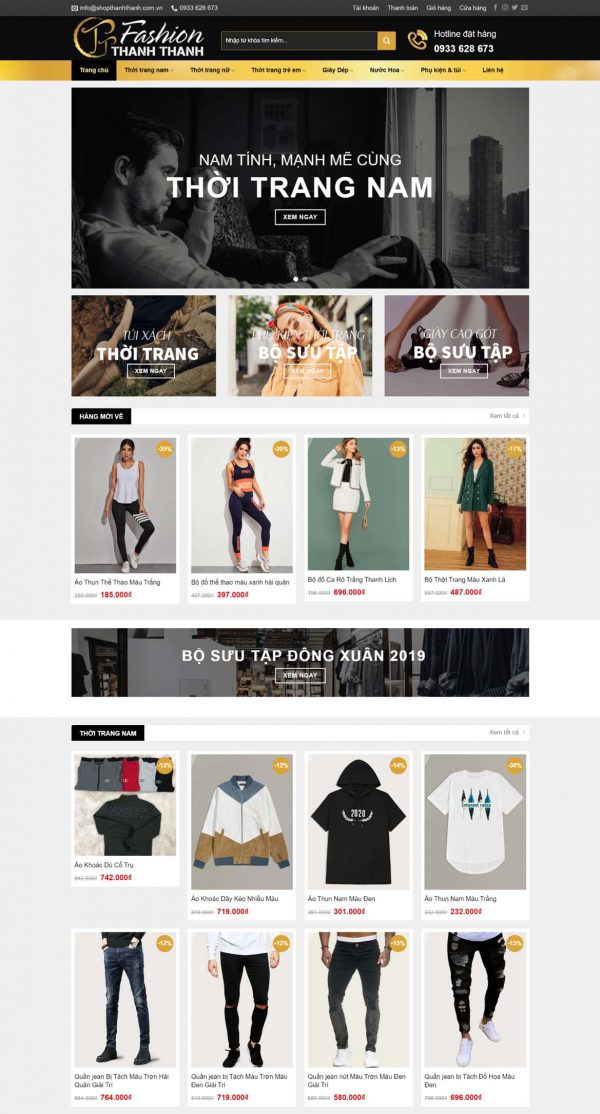 Theme WordPress shop quần áo