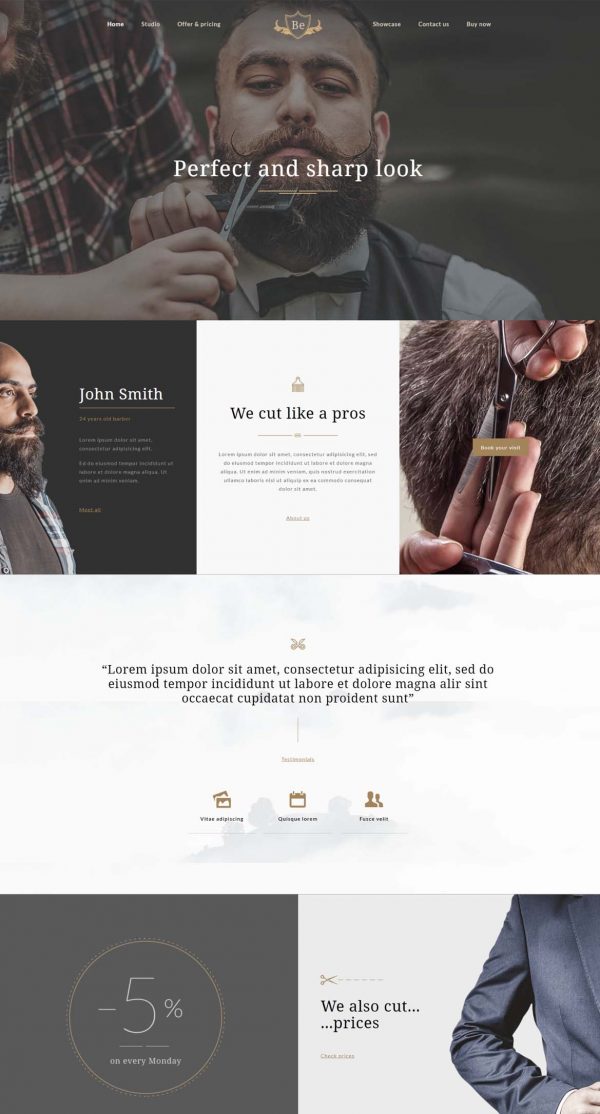 Theme WordPress quốc tế Be Barber