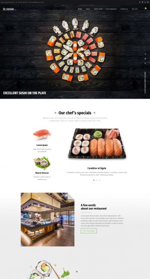 Theme WordPress quốc tế Be Sushi